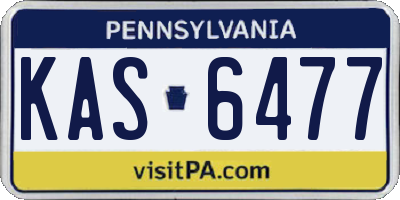 PA license plate KAS6477