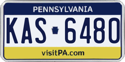 PA license plate KAS6480