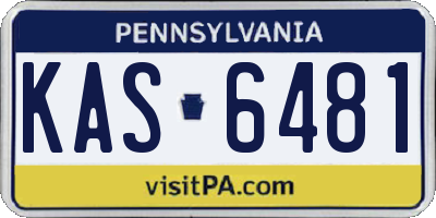 PA license plate KAS6481