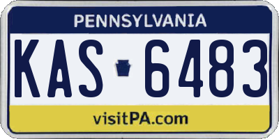 PA license plate KAS6483