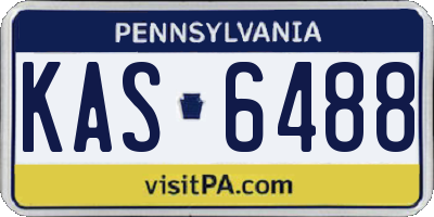 PA license plate KAS6488
