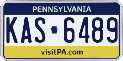 PA license plate KAS6489