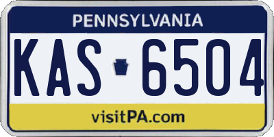PA license plate KAS6504