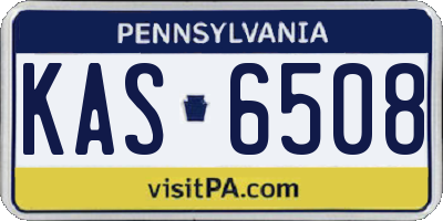 PA license plate KAS6508