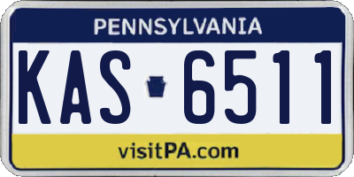 PA license plate KAS6511