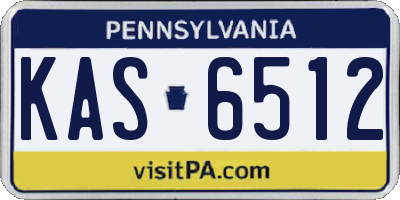 PA license plate KAS6512
