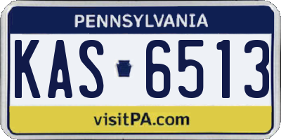 PA license plate KAS6513