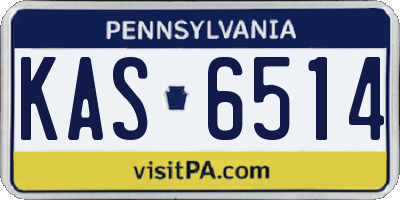 PA license plate KAS6514