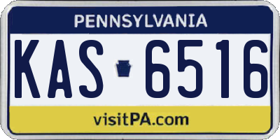 PA license plate KAS6516