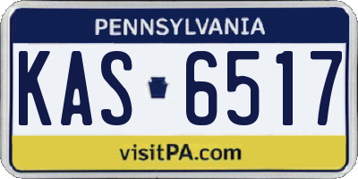 PA license plate KAS6517