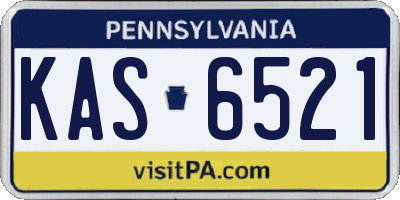 PA license plate KAS6521