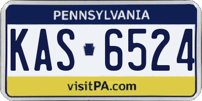 PA license plate KAS6524