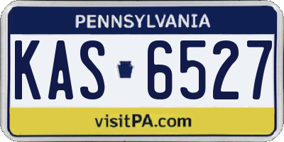PA license plate KAS6527