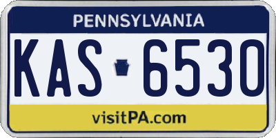 PA license plate KAS6530