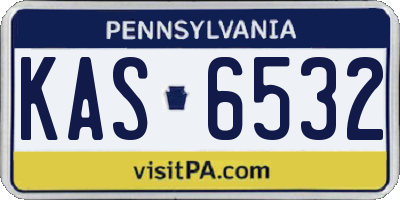 PA license plate KAS6532