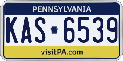 PA license plate KAS6539