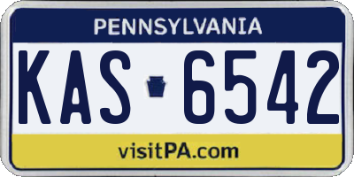 PA license plate KAS6542