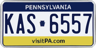 PA license plate KAS6557