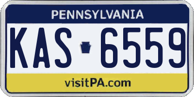 PA license plate KAS6559