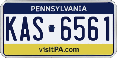 PA license plate KAS6561