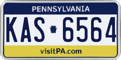 PA license plate KAS6564