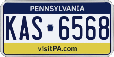 PA license plate KAS6568