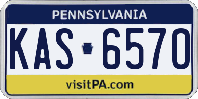 PA license plate KAS6570