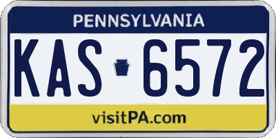 PA license plate KAS6572