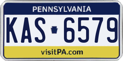 PA license plate KAS6579