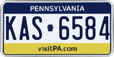 PA license plate KAS6584
