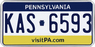 PA license plate KAS6593