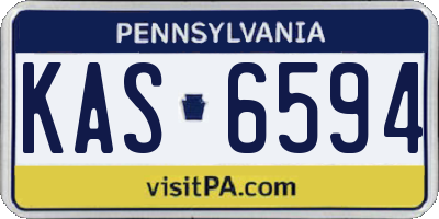 PA license plate KAS6594