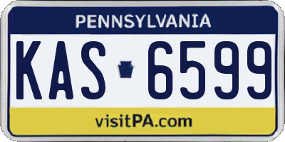 PA license plate KAS6599