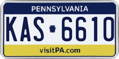 PA license plate KAS6610