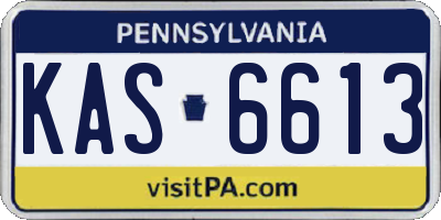 PA license plate KAS6613