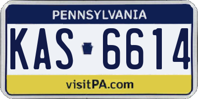 PA license plate KAS6614