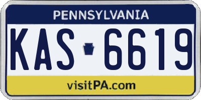 PA license plate KAS6619
