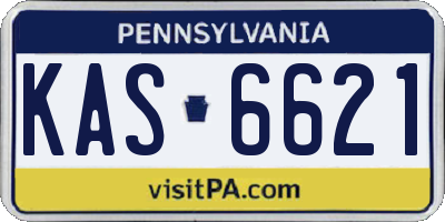 PA license plate KAS6621