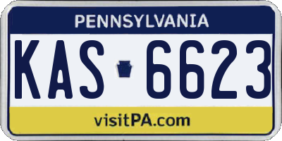 PA license plate KAS6623