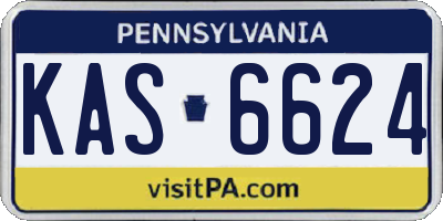 PA license plate KAS6624