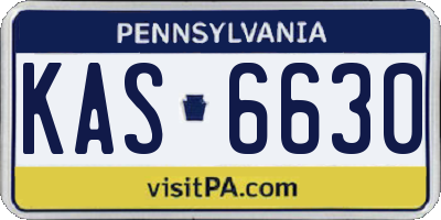 PA license plate KAS6630