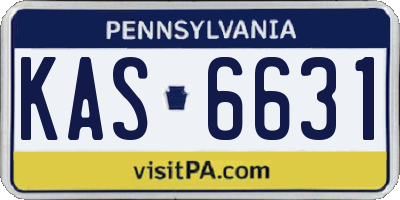 PA license plate KAS6631