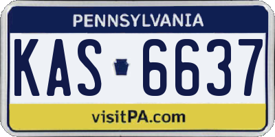PA license plate KAS6637