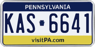 PA license plate KAS6641