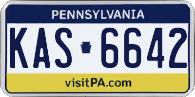 PA license plate KAS6642