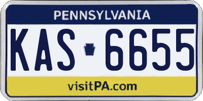PA license plate KAS6655