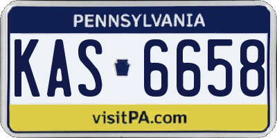 PA license plate KAS6658