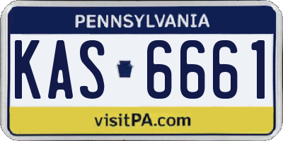 PA license plate KAS6661