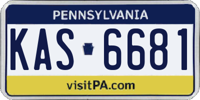 PA license plate KAS6681