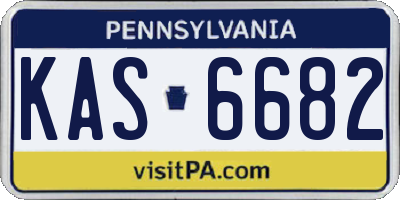 PA license plate KAS6682